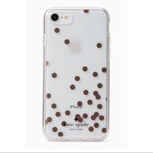 Kate Spade confetti rose gold foil iPhone 7/8 case